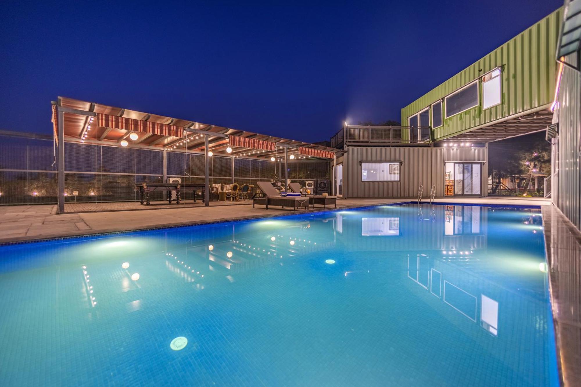 Vila Elivaas Hidden Oasis 4Bhk With Pool, Mud House & Container House Dhauj Exteriér fotografie