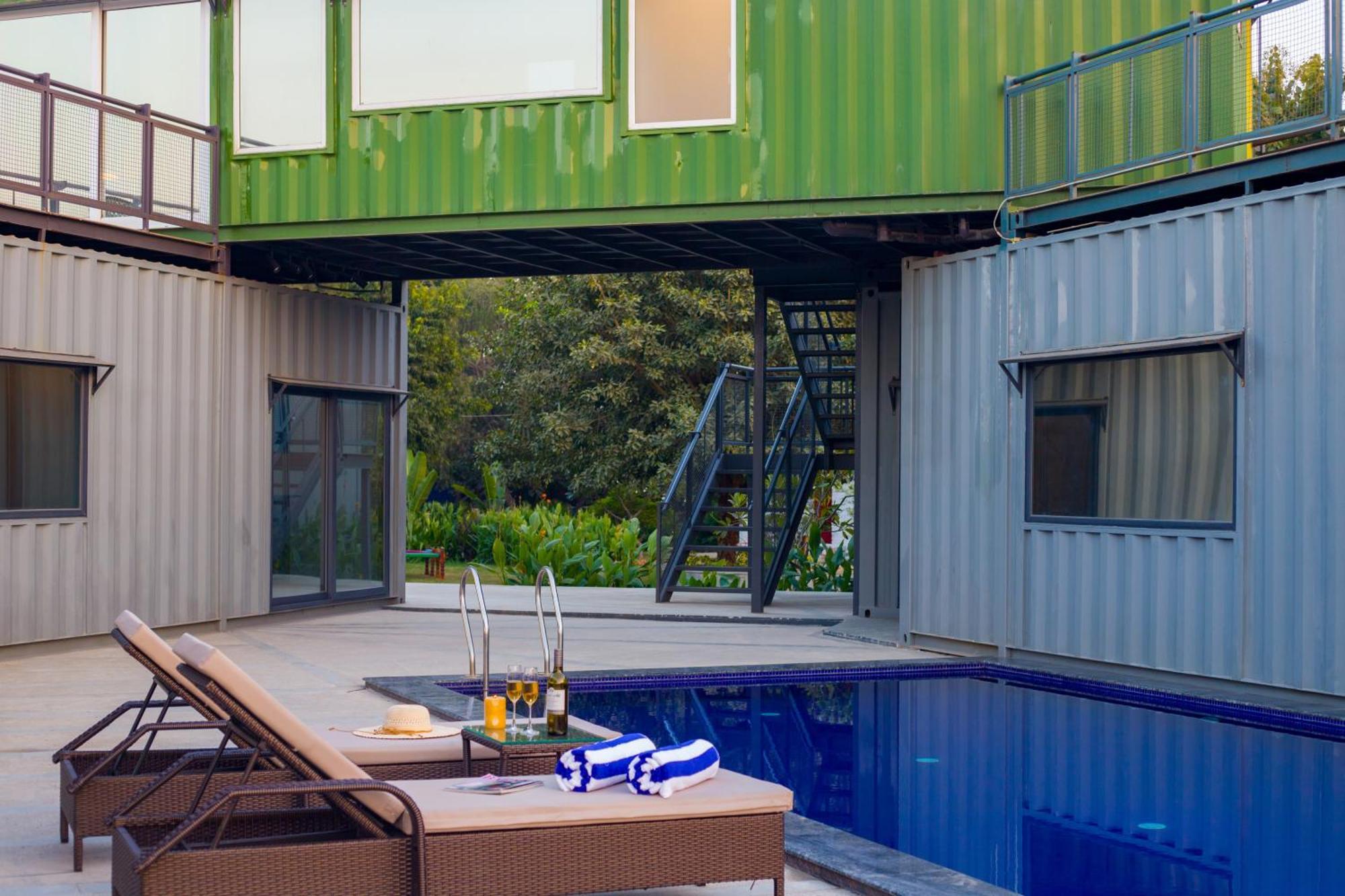 Vila Elivaas Hidden Oasis 4Bhk With Pool, Mud House & Container House Dhauj Exteriér fotografie