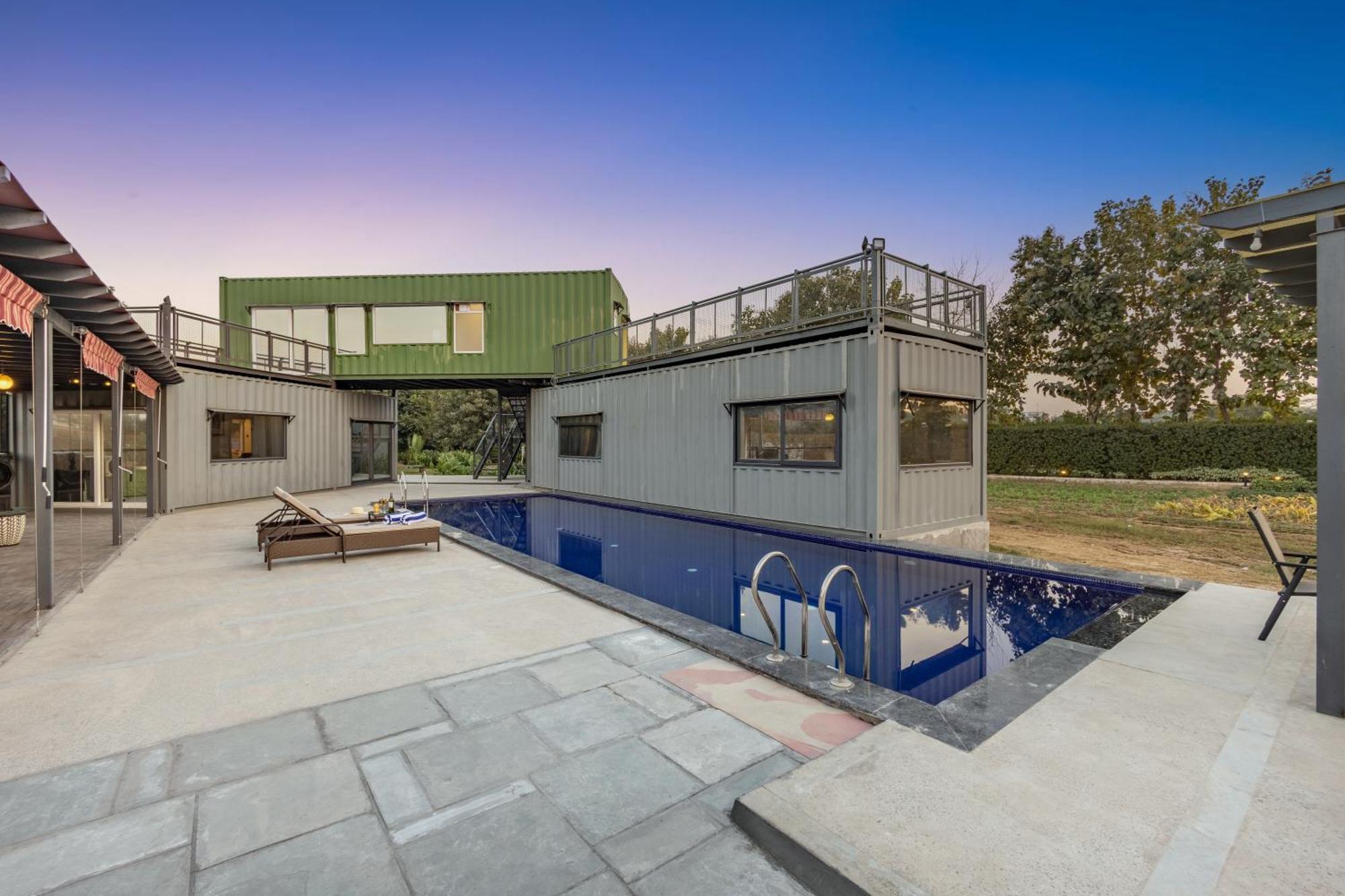 Vila Elivaas Hidden Oasis 4Bhk With Pool, Mud House & Container House Dhauj Exteriér fotografie