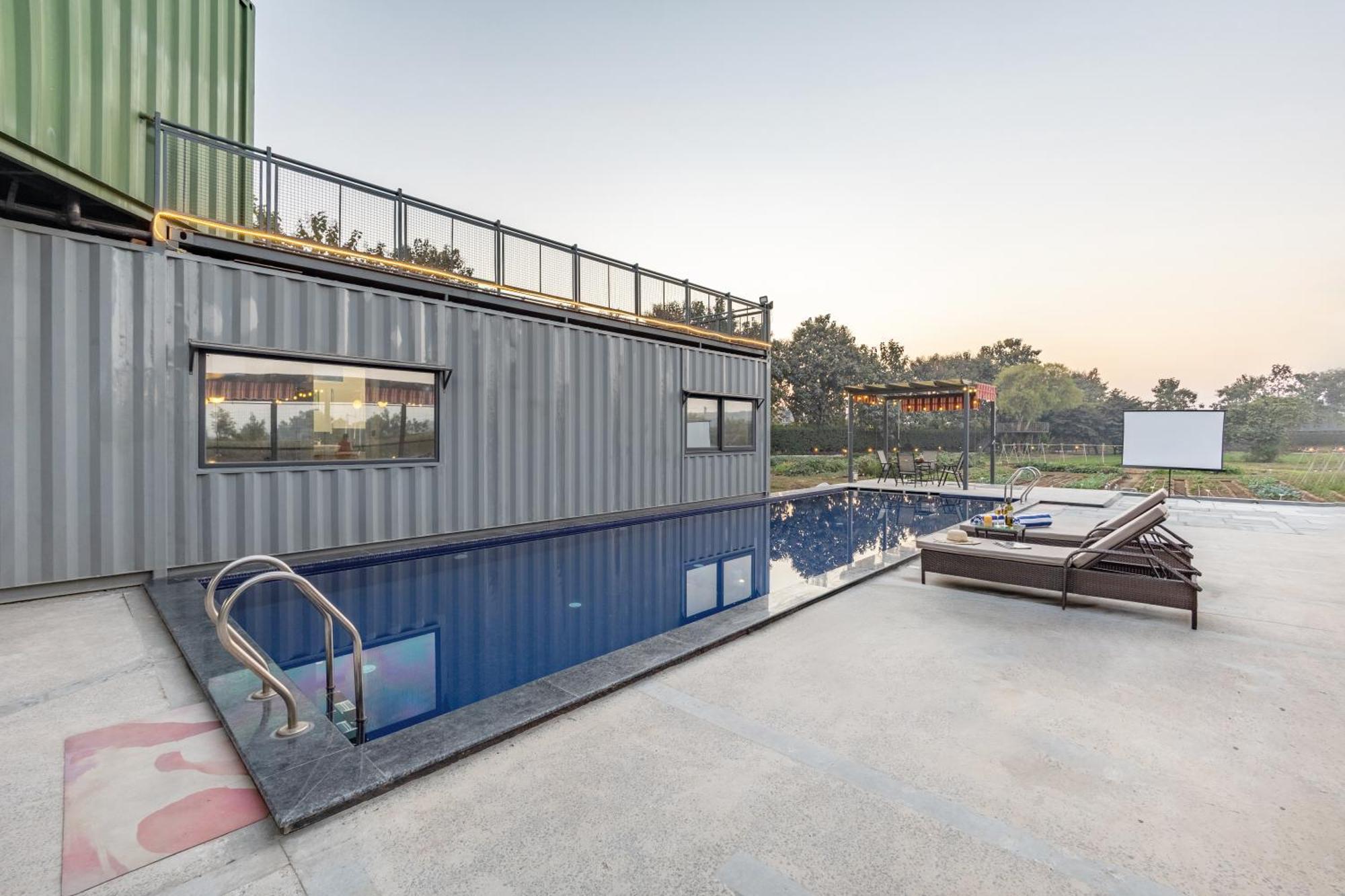 Vila Elivaas Hidden Oasis 4Bhk With Pool, Mud House & Container House Dhauj Exteriér fotografie